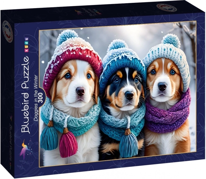Puzzle Câini Iarna 300 Piese
