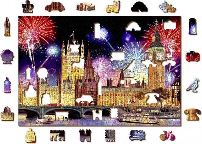 Puzzle din lemn Londra de noapte