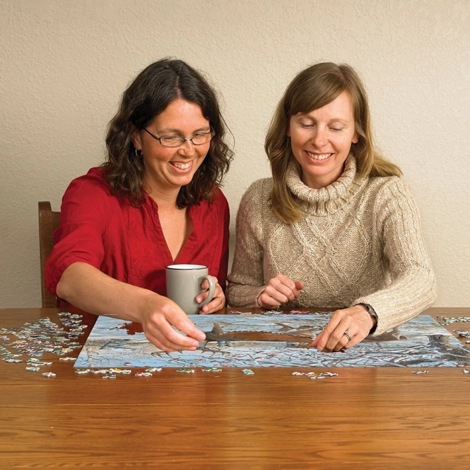 Puzzle Jeleni în iarnă 500 piese