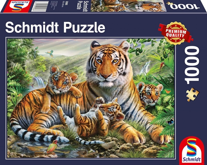 Puzzle cu tigri și pui SCHMIDT 1000 piese