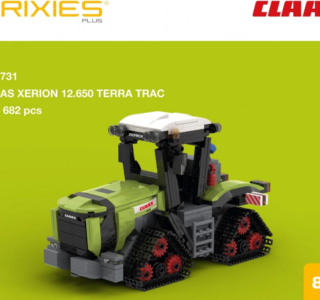 Set de construcție BRIXIES Plus Claas Xerion 12.650 Terra Trac tractor pe șenile