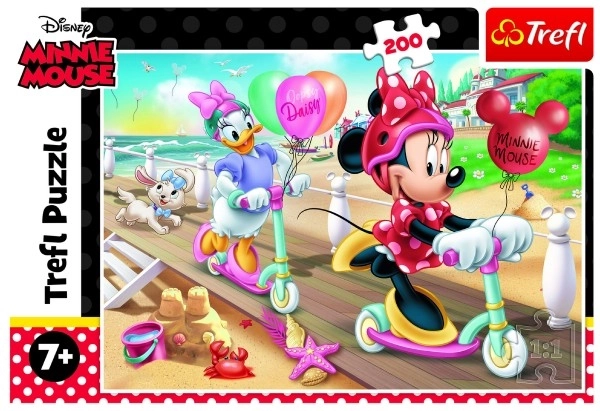 Puzzle Minnie Mouse pe plajă 200 piese