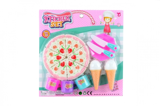 Set divertisment tăiere tort cu accesorii