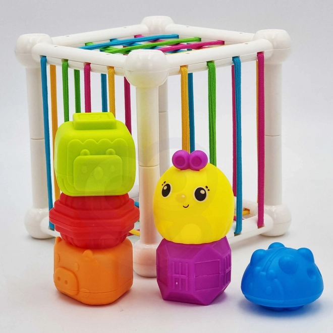 Cub senzorial flexibil WOOPIE pentru animale cu sorter și zornăitoare