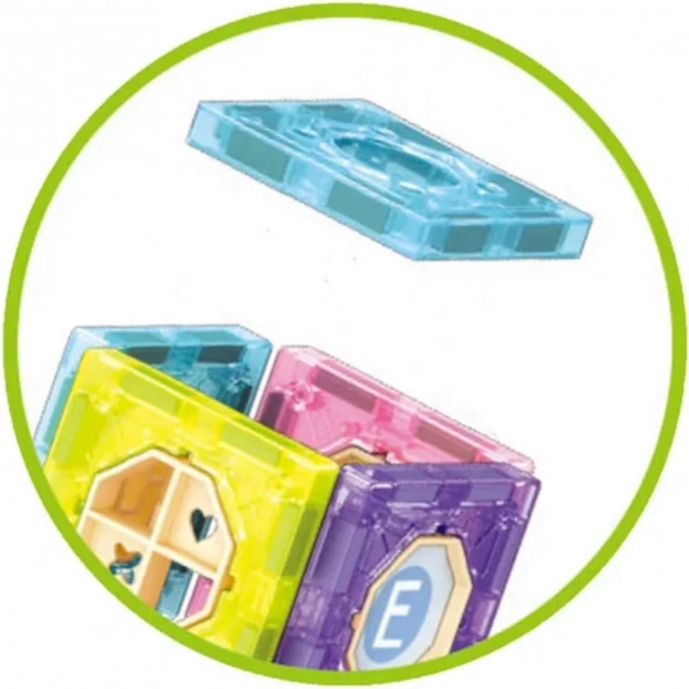 Woopie Set de Construcție Magnetică Șine pentru Bilă 89 de piese