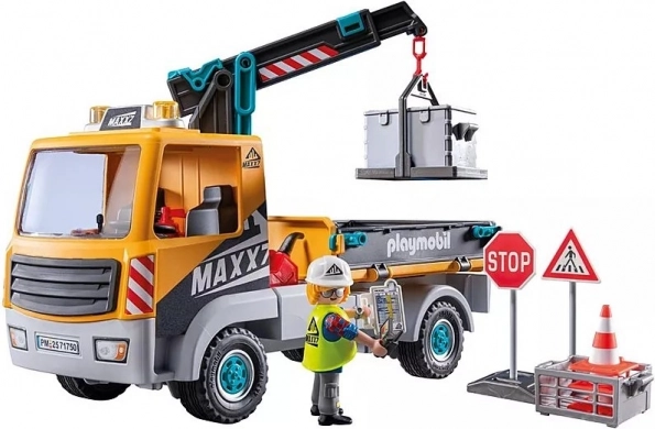 Camion de construcții Playmobil cu macara