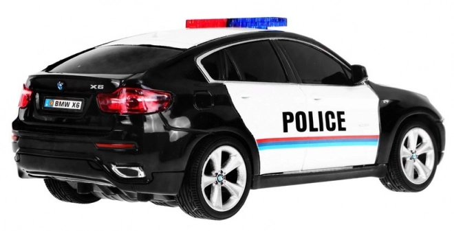 Radiowóz BMW X6 Pentru Copii 8+ Zdalnie Sterowana Poliție 1:24 cu Lumină