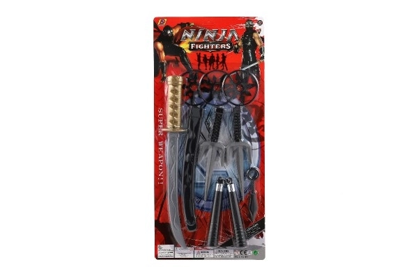 Set de ninja cu accesorii din plastic