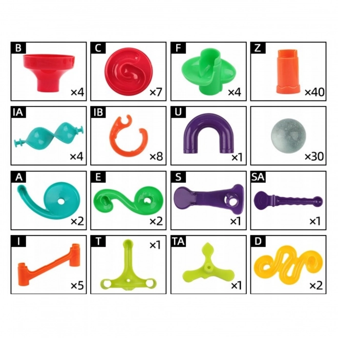 Spirală pistă cu bile Woopie 113 piese