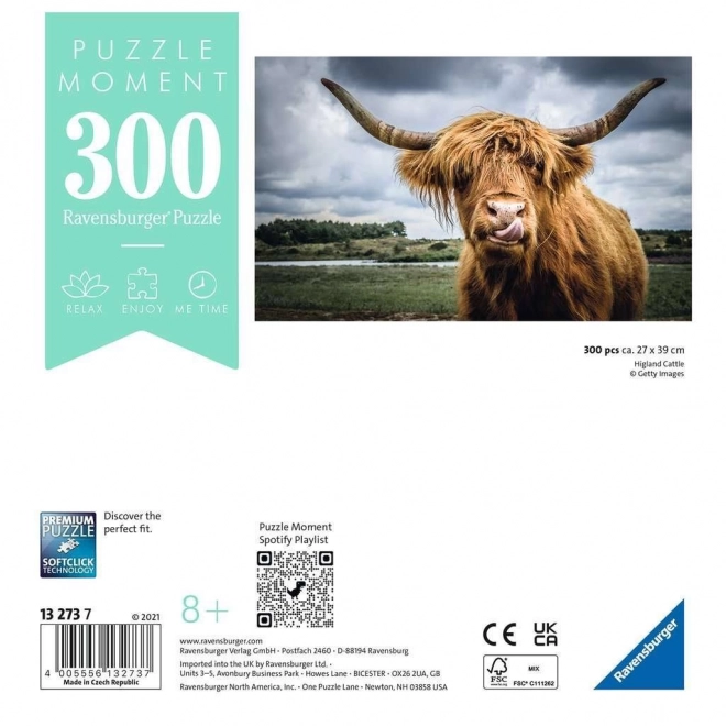 Puzzle Ravensburger Moment: Vaca Highlandeză 300 Piese