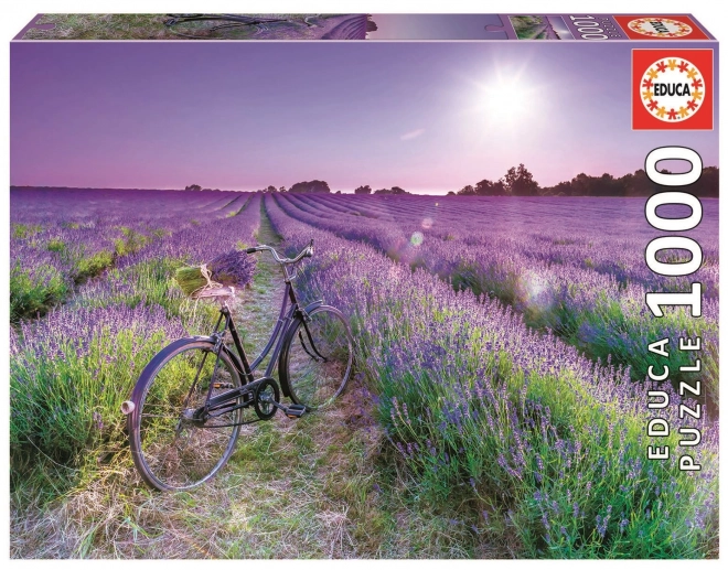 Educa puzzle lavanda câmp cu bicicletă 1000 piese