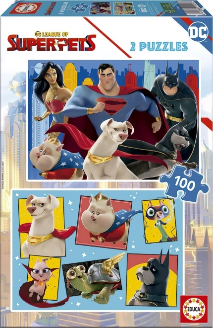 Educa puzzle DC Liga super-animale 2x100 piese