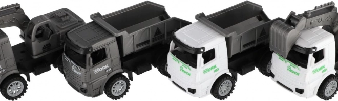 Set mașinuțe de construcție cu motor inerțial