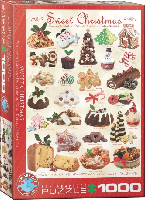 Puzzle cu dulciuri de Crăciun Eurographics 1000 piese