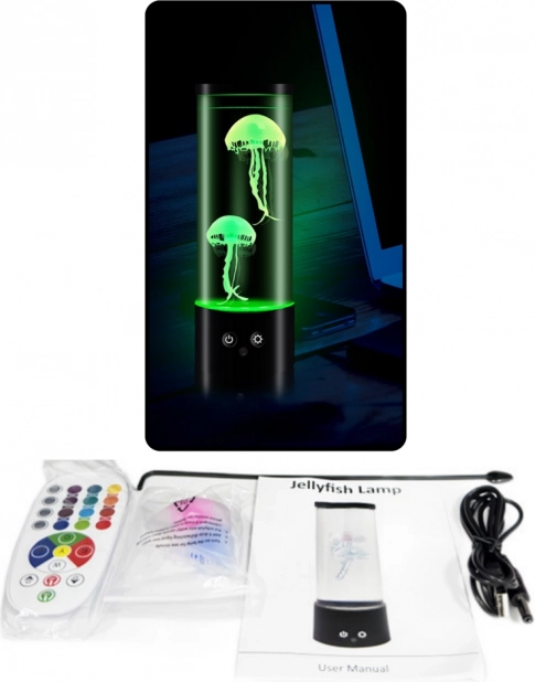 Lampă LED decorativă cu meduze pe baterii și cablu USB
