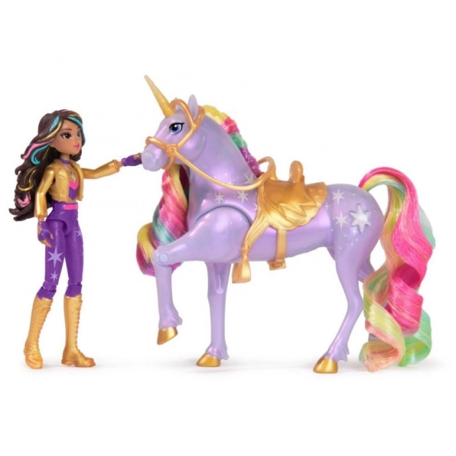 Sofia și Wildstar unicorn luminos și figurină 11 cm unicorn academy