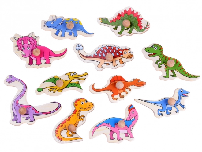 Puzzle din lemn cu dinozauri