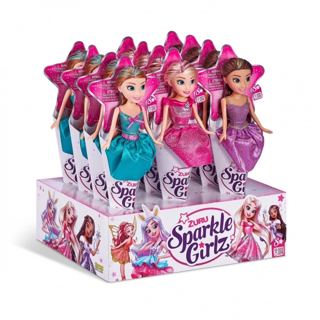 Păpușă prințesă Sparkle Girlz în con 10.5 inch