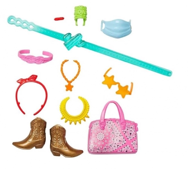 Accesorii păpuși Barbie set tematic vestern