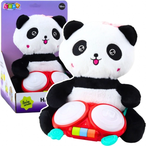 Panda de pluș cu Tobă și Efecte Luminoase
