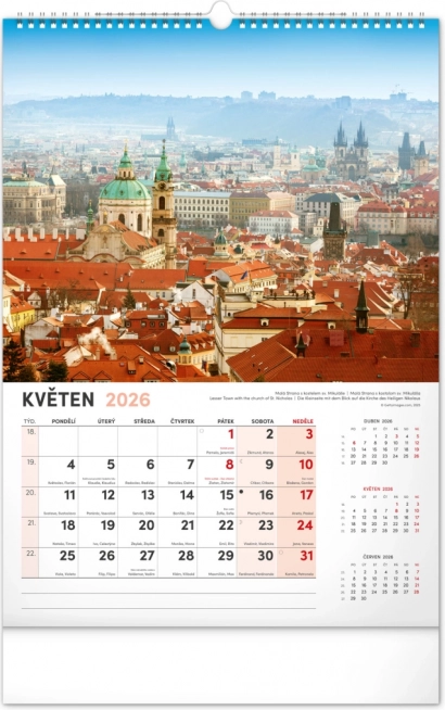 Calendar de perete Praga 2026