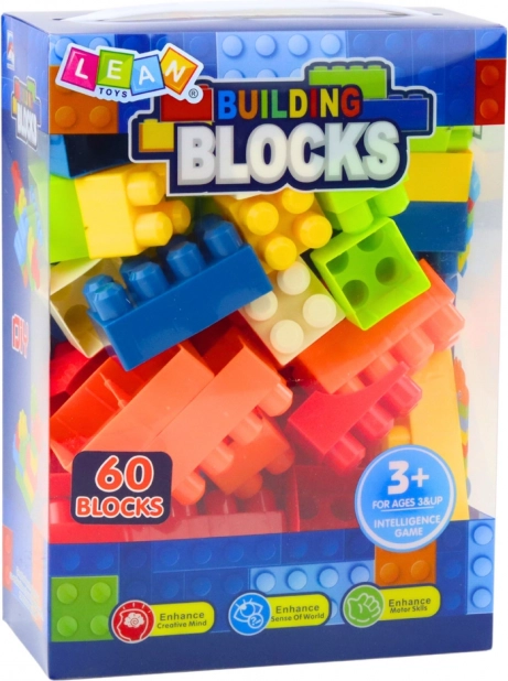Set educativ de construcții colorat 60 buc