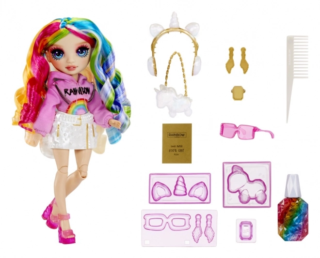 Păpușa creativă Rainbow High Amaya Raine cu cristale