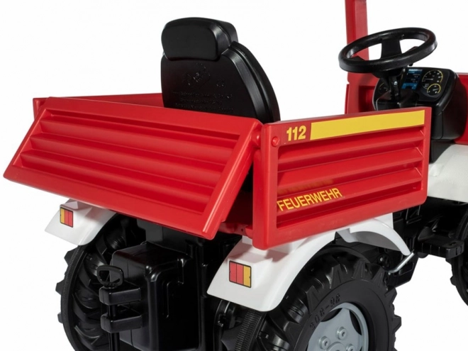 Mașină de pompieri pentru copii Mercedes Unimog cu pedale