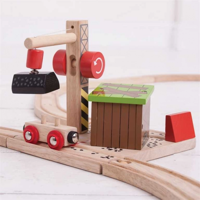 Mina de cărbune cu macara Bigjigs Rail