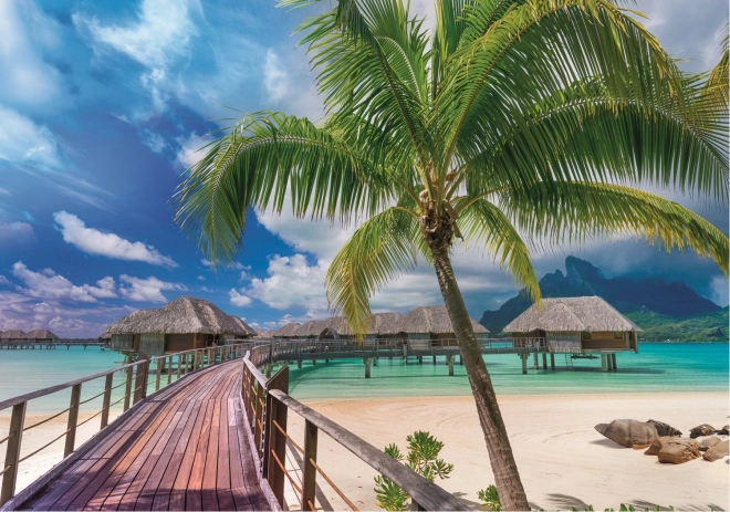 puzzle TREFL Wanderlust plaja paradisiacă Bora-Bora 1000 piese