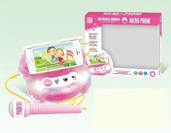 Microfon karaoke roz