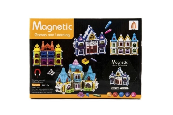 Staveație Magnetică - Căsuță Magnetică 75 Piese