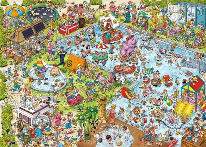 Puzzle Ravensburger Holiday Resort: Piscina 1000 Piese