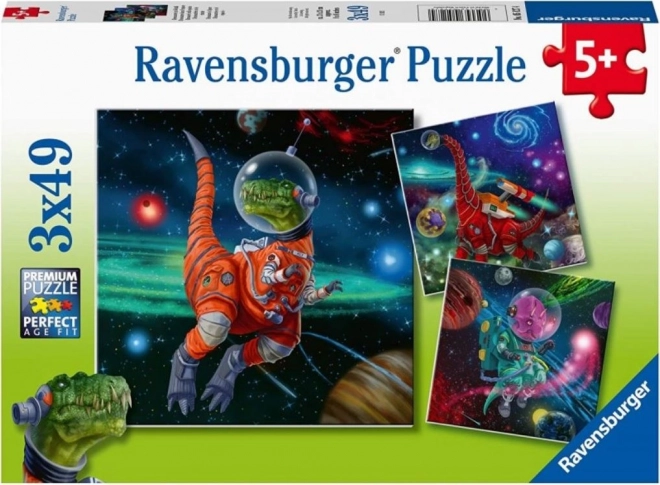 Puzzle RAVENSBURGER dinozauri în spațiu