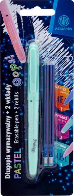 Gumă de șters ASTRA OOPS! 0,6 mm + 2 rezerve (mix pasteluri)