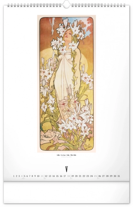 Calendar perete Alfons Mucha 2025