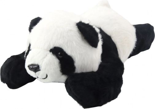 Panda de pluș culcată 30 cm alb-negru
