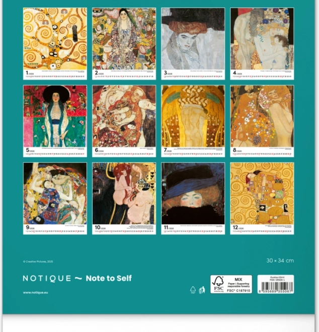 Calendar de perete Gustav Klimt 2026