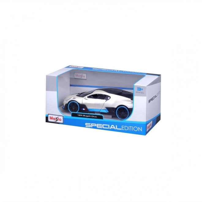 Model mașină Bugatti Divo scară 1:24 alb