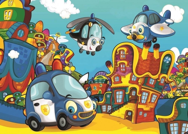 Puzzle polițiști și pompieri