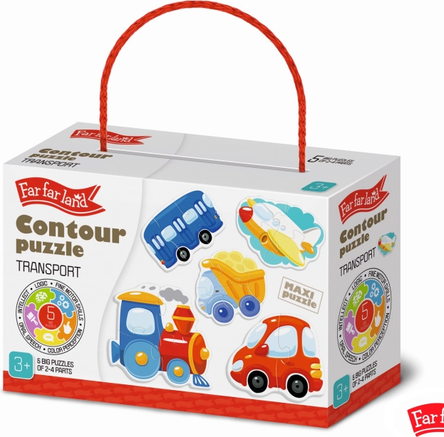 Puzzle transport Far Far Land pentru copii