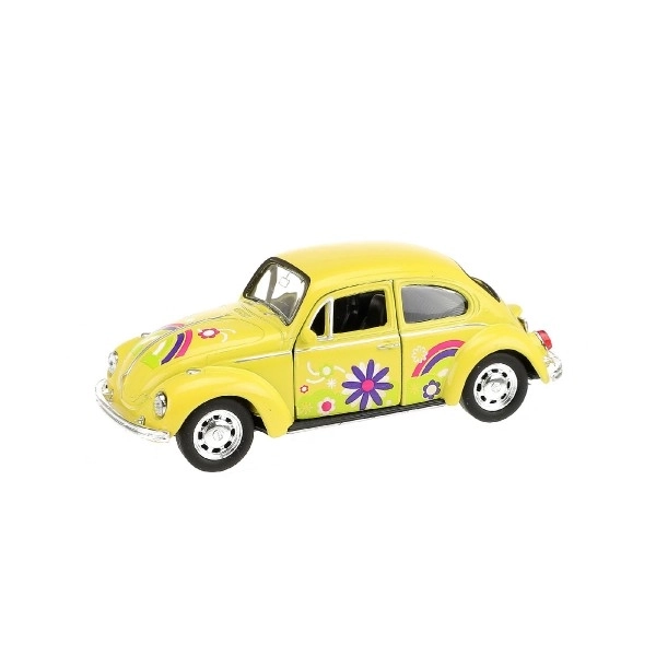 Mașinuță Welly Volkswagen Beetle retro din plastic, diverse culori