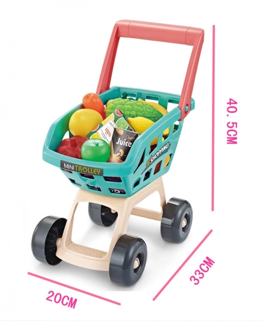 Magazin supermarket Woopie cu coș de cumpărături