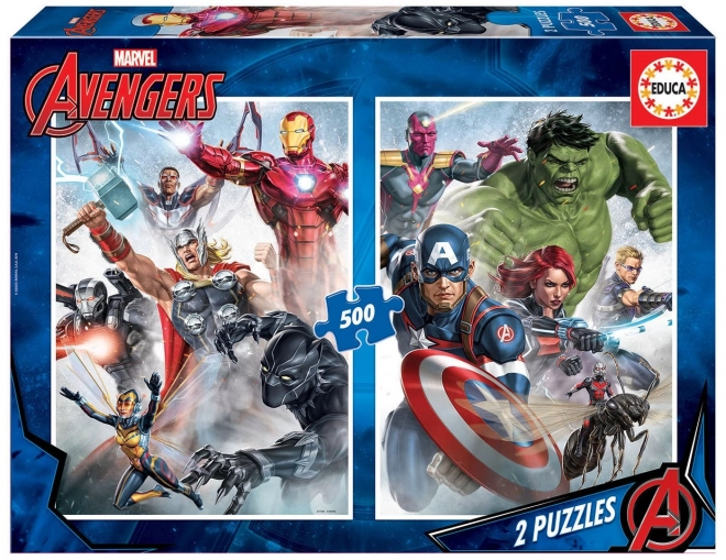 Puzzle 2x500 piese Avengers