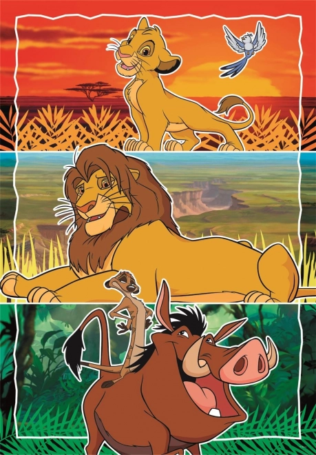 Puzzle Disney animale 3x48 piese