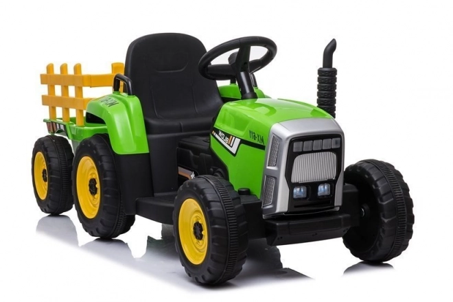 Tractor electric cu remorcă verde