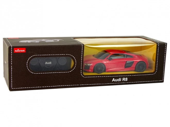 Mașină cu telecomandă audi r8 roșie 1:24