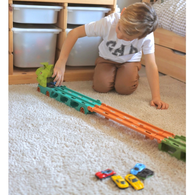 Camion distractiv Dino - Circuit pentru copii 2,1 m