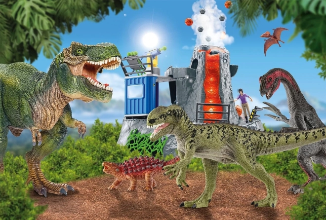 Puzzle cu dinozauri Schleich - 100 piese