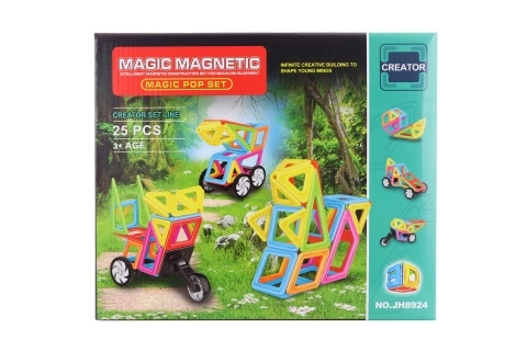 Set de construcție magnetic cu 25 de piese